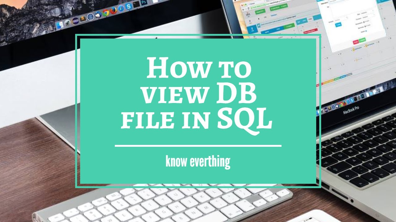 Update How to view DB file in SQL
