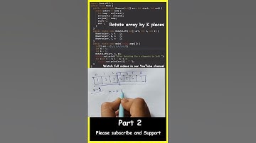 Rotate array by K places in java in telugu part 2 #dsa #array rotation #java #coding #shorts