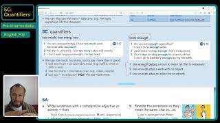 Pre-Intermediate, English File, Grammar 5C, Quantifiers