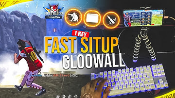 Only 1 Key Fast Sit-up Gloo Wall 🔥 | FreeFire Play With Keyboard And Mouse On Mobile