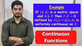 Example of uniformly continuous function | L43 | TYBSc Maths | Continuous Functions @ranjankhatu
