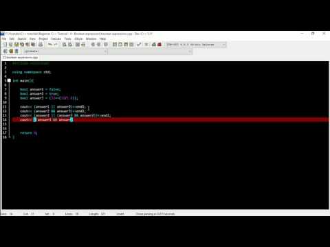 Absolute Beginner C++ Tutorials -  4 -  Boolean Expressions