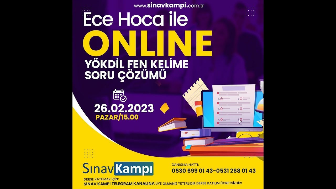 YÖKDİL FEN KELİME SORU ÇÖZÜM DERSİ I ECE HOCA