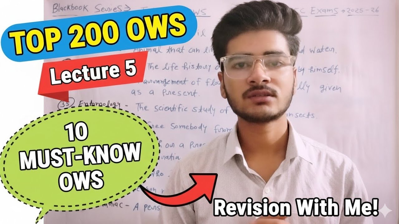 Top 200 OWS | Lecture 5 | Next 10 Must-Know One Word Substitutions ...
