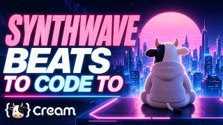 cream Synthwave cyber city 🐄 | 90 Min Lo-Fi Synth Mix to graze, code & relax to screenshot 4
