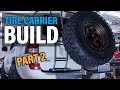 Part 2  how to build a diy rear tire carrier hitch mounted  swing arm