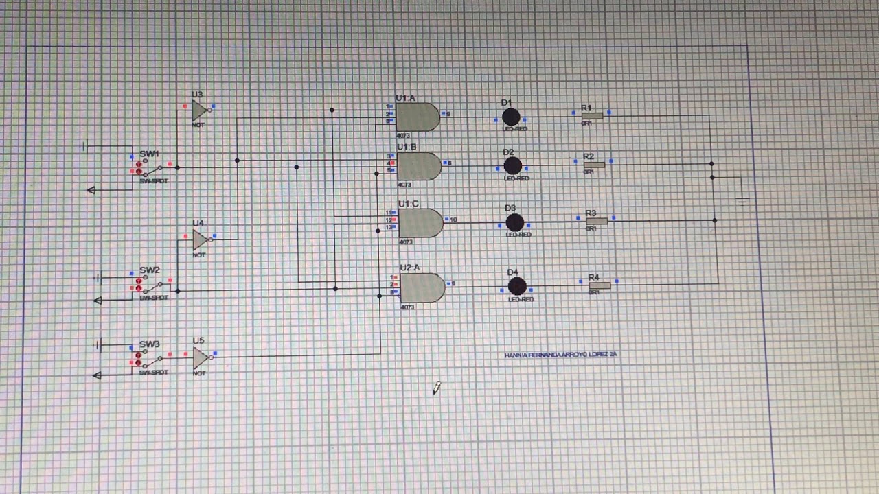 Decodificador de 2 a 4 líneas con compuertas NAND - YouTube