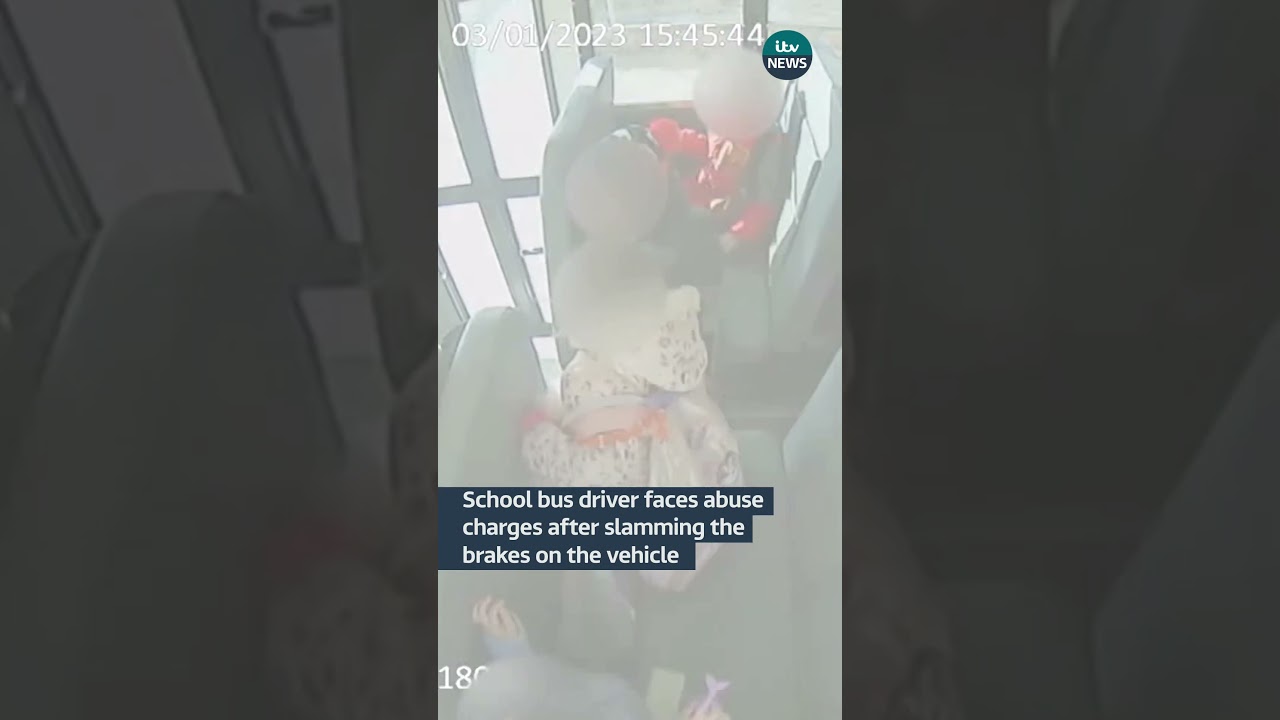 Driver facing charges after slamming brakes on school bus 