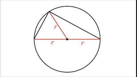 Circle Theorem Proof - The Angle Subtended at the Circumference in a Semicircle is a Right Angle