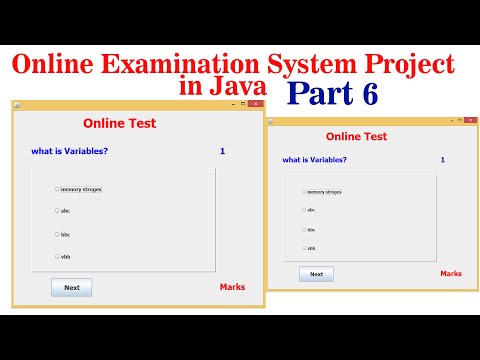 Online Examination System project in java Part 6