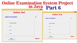 Online Examination System project in java Part 6