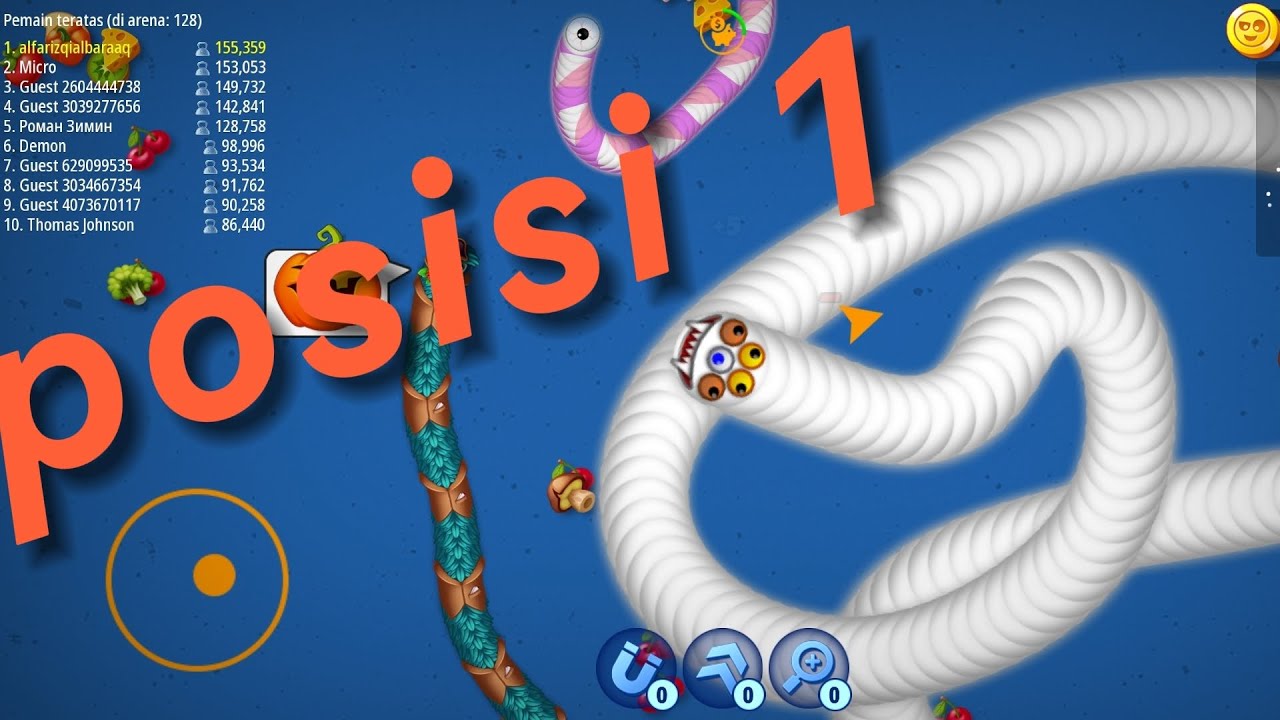 TUTORIAL MAIN GAME WORMS ZONE (game cacing)