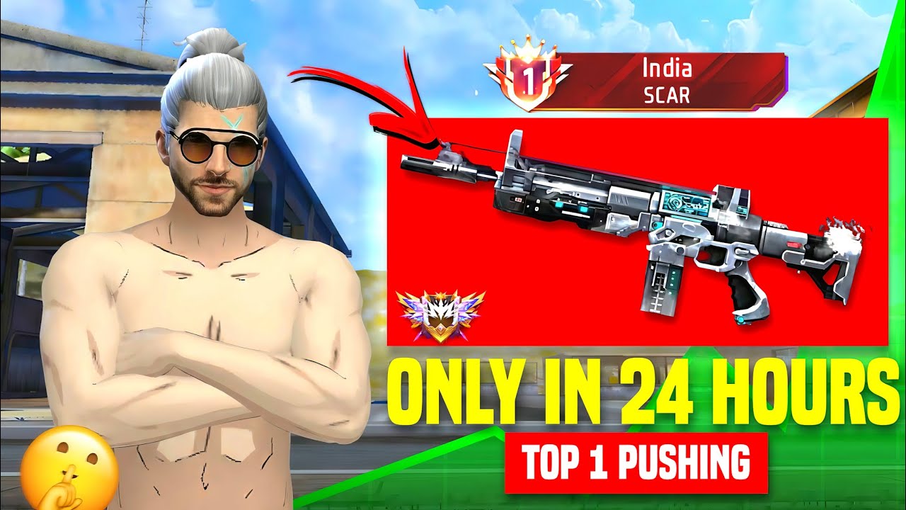 Pushing Top 1 Title In Scar 🤯| Non Stop 24 Hour Push 🔥💀 | Ep - 1