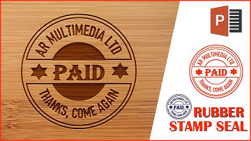 Round Ink Rubber Stamp Seal Design Making in MS PowerPoint 2023| Circle Text Logo Effect PowerPoint