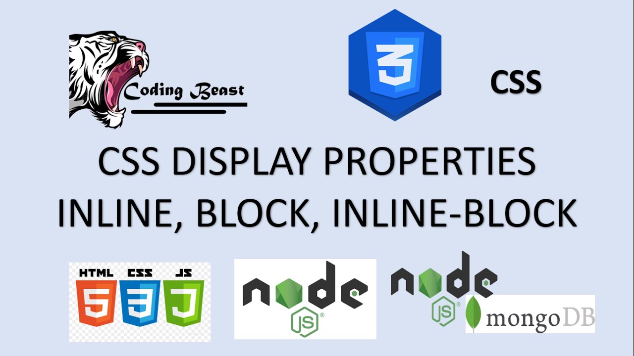CSS CLASS 19 CSS DISPLAY PROPERTIES , INLINE , BLOCK , INLINE-BLOCK ...
