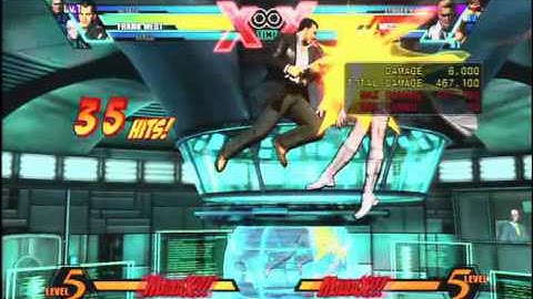 Vergil and Frank West combo 3 (2 bars for Frank to Level 5)