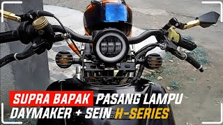 PASANG LAMPU DAYMAKER DI HONDA SUPRA X 100CC || MODIFIKASI SUPRA X 100cc