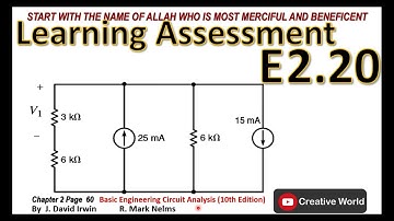 Chapter 2 Learning Assessment E 2.20 solution | Linear Circuit Analysis