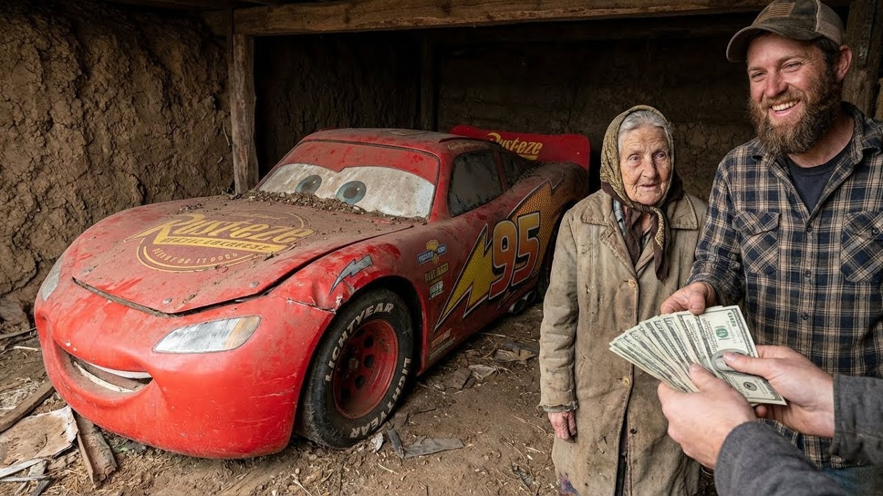 POV ASMR Car Restoration  2006 Lightning McQueen Abandoned in Coastal Lighthouse Base  Salvaged for