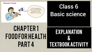 Class 6 | Basic Science | Food for Health | Chapter 1 | Part 4 | New Kerala Syllabus