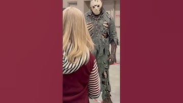 Look Who I Met at FANEXPO! 🎃 Jason Voorhees Attack #shorts #jason #fanexpo