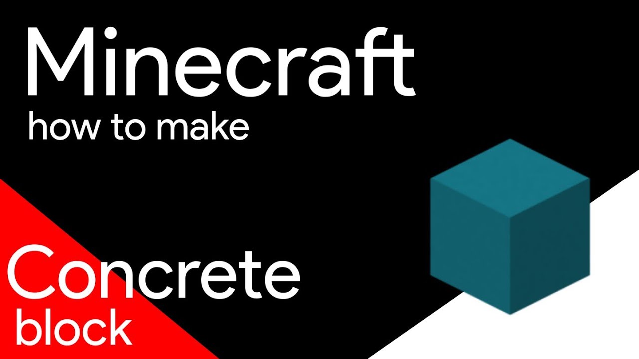 How to make concrete block in Minecraft - YouTube