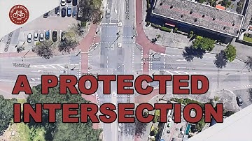Cycling on a protected intersection