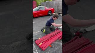 deploying 100' bundle off yard lay