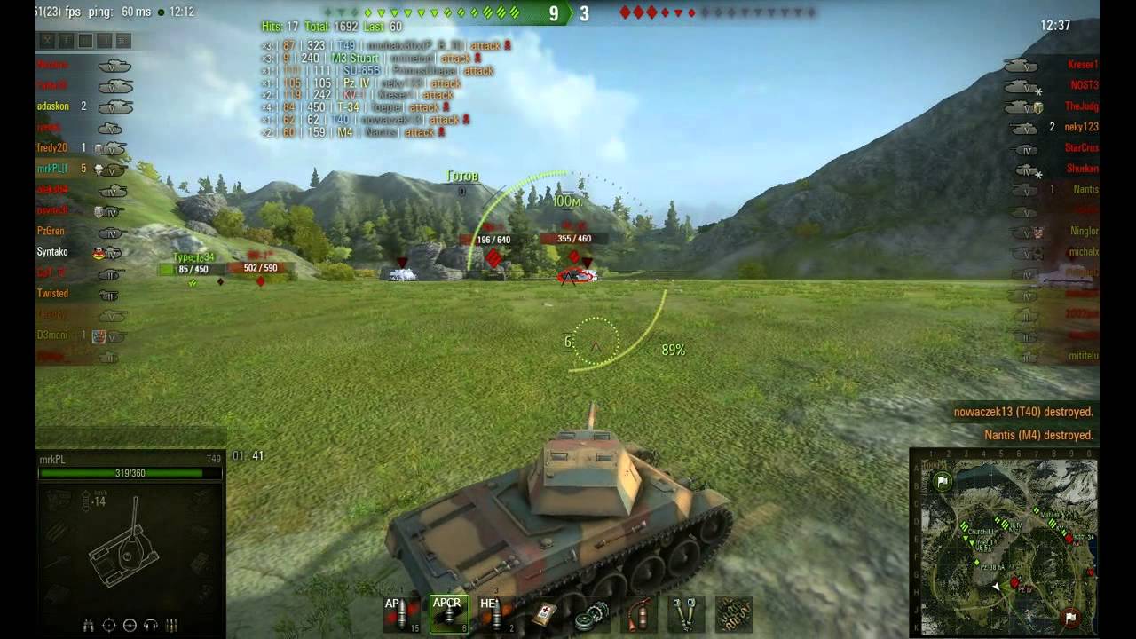 mountain passport WoT 0.8.7 - T49 - Mountain Pass - Radley-Walter's Medal & Top Gun & Sniper by mrkPL
