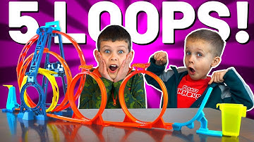 Hot Wheels Track Builder Unlimited Triple Loop Kit - 5 Loop Challenge