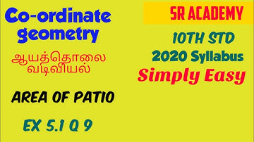 10th STD maths ex 5.1 q 9 Tamilnadu new syllabus co-ordinate geometry SR ACADEMY