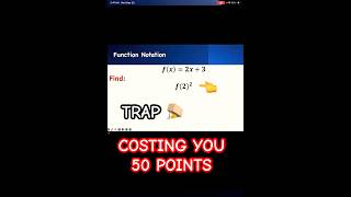 This SAT Math Algebra MISTAKE is COSTING YOU 50+ POINTS #satmath #shorts