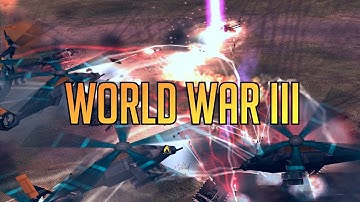 USA vs China & GLA | World War 3 | 3v3 Defcon Replay | C&C Generals Zero Hour