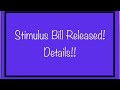 Stimulus Bill Released! Stimulus Checks Included! Monday, December 21 Update