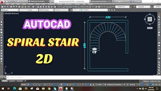 AutoCad || Spiral stair tutorial || stair