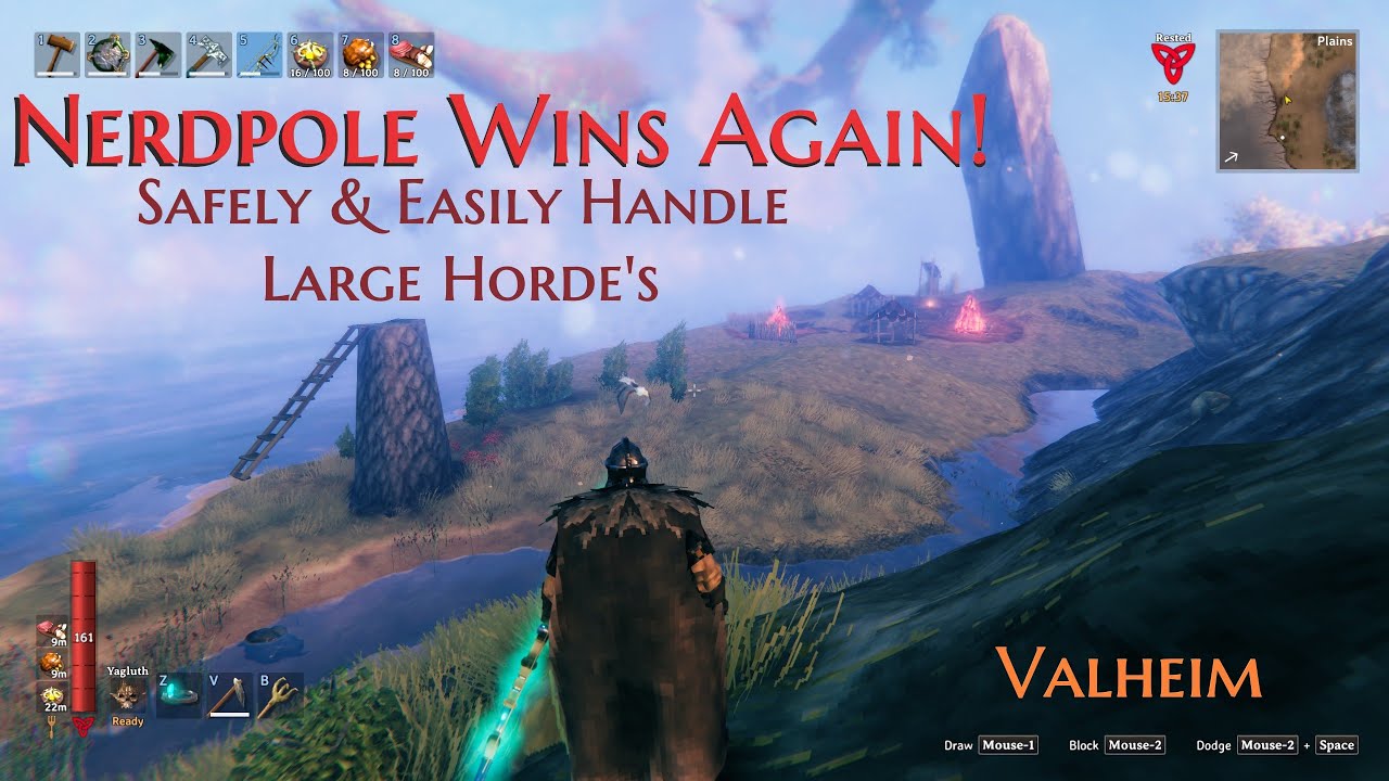 Nerdpole Wins Again! - Safely & Easily Handle Large Horde's In Any Biome! | Valheim
