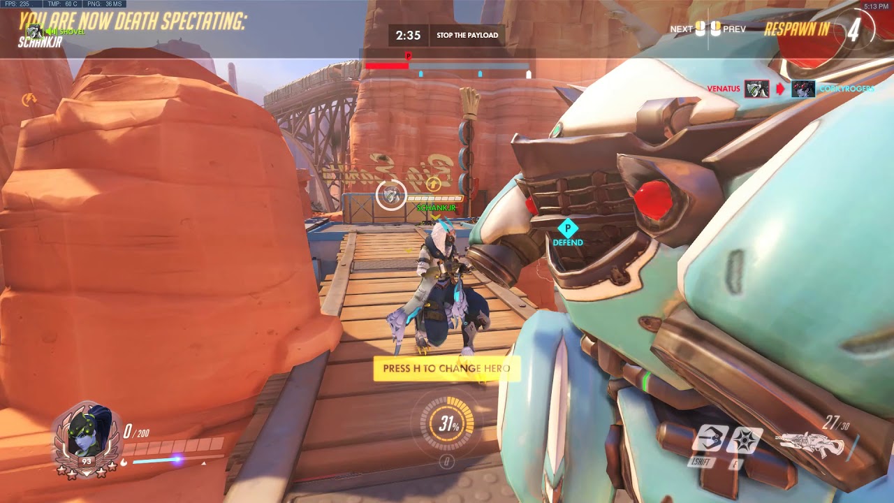 Overwatch.  Widowmaker. Trying out new sensitivity