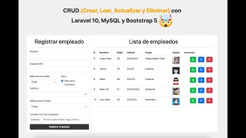 𝗖𝗥𝗨𝗗 (𝗖𝗿𝗲𝗮𝗿, 𝗟𝗲𝗲𝗿, 𝗔𝗰𝘁𝘂𝗮𝗹𝗶𝘇𝗮𝗿 𝘆 𝗘𝗹𝗶𝗺𝗶𝗻𝗮𝗿) 𝗰𝗼𝗻 𝗟𝗮𝗿𝗮𝘃𝗲𝗹 𝟭𝟬, 𝗠𝘆𝗦𝗤𝗟 𝘆 𝗕𝗼𝗼𝘁𝘀𝘁𝗿𝗮𝗽 𝟱 🤯