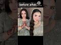 before and after transformation looks with jewellery and hairstyling #shorts