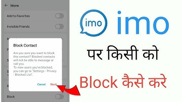 How to block an IMO number / How to block someone on IMO
