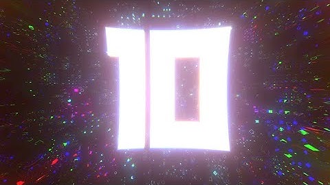 10 Seconds Colored Neon Exploding Countdown | 4K Video