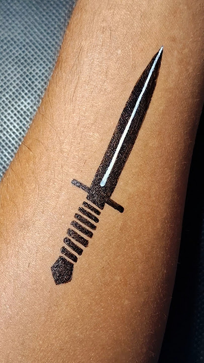 Small Sword tattoo 🗡 | Beginners Tattoo Design #tattoo #art #pentattoo #tattoofun #trending #shorts