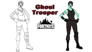 How to Draw Ghoul Trooper | Fortnite Ghoul Trooper Skin Art Drawing