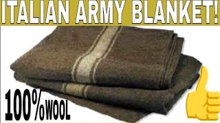 Italian army military surplus wool blanket, best for winter bushcraft,camping,prepping,survival gear