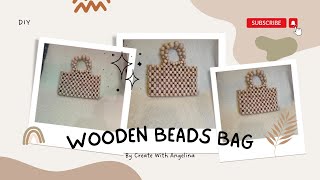 Wood Beads Bag / Beaded Purse