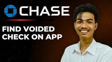 How To Find Voided Cheque On Chase App