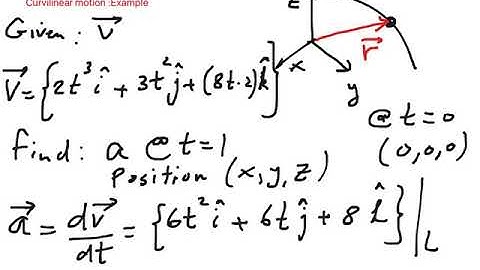 Curvilinear Motion Cartesian Example
