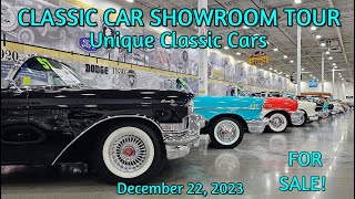 CLASSIC CARS FOR SALE !! - Unique Classic Cars Lot Walk - Showroom Tour - muscle cars - street rods
