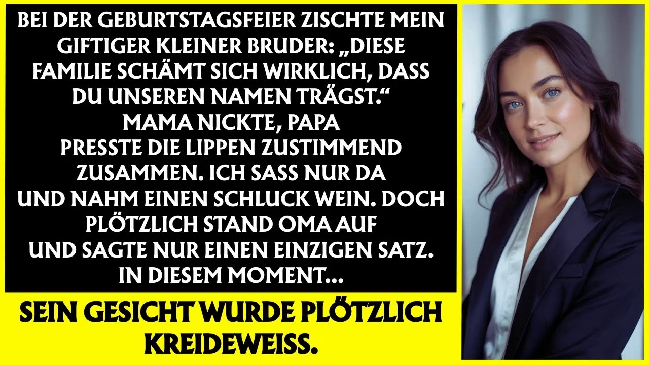 „Mein Bruder fauchte ‘Diese Familie schämt sich für dich’ – doch Oma antwortete eiskalt   “