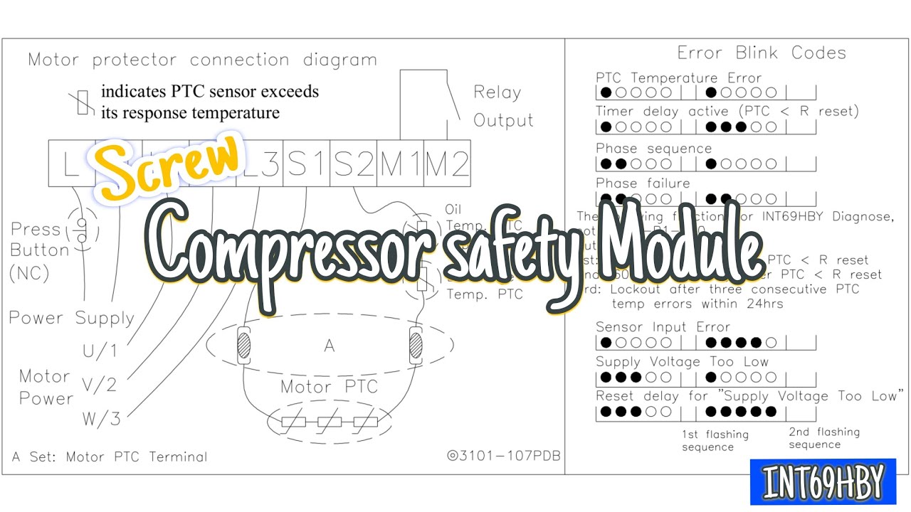 INT69HBY Screw compressor safety module (9 type of Sensors)😊